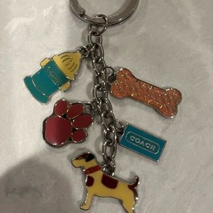 Coach  dog themed keychain bag charm.